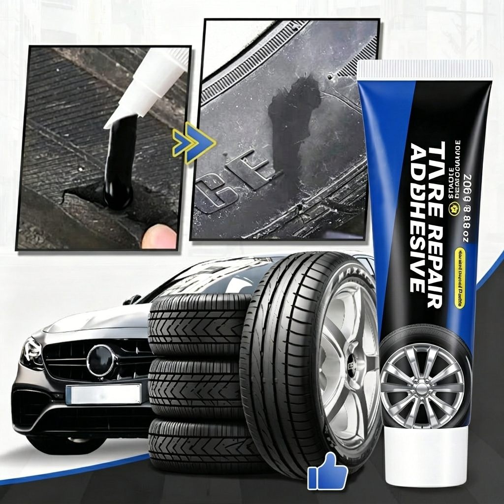 🚗Weather-Resistant💧 Waterproof Flexible Tire Repair Adhesive