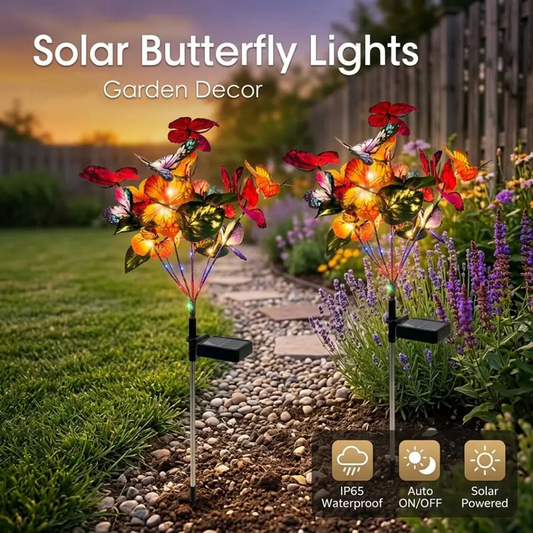 🏠Light Your Garden🦋 Solar Butterfly Garden Light  – Realistic Colorful Decor for Lawn & Pathway ✨