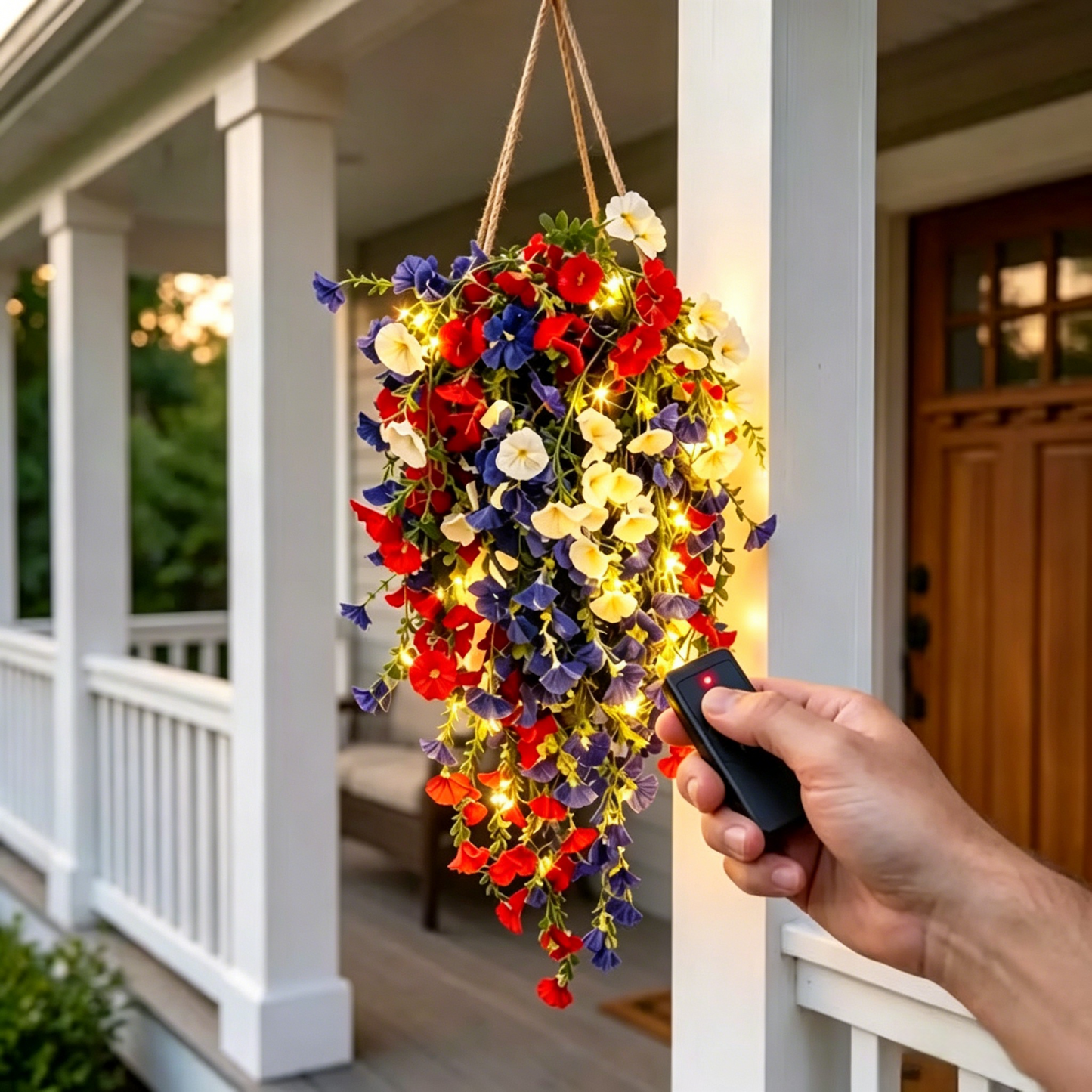 Last Day 50% OFF✨🇺🇸 Celebrate America’s 250th Anniversary with Patriotic Hanging Flower Baskets🌺
