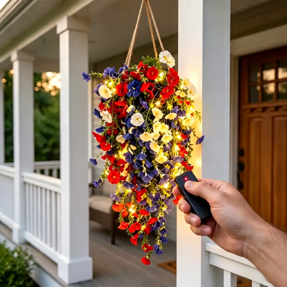 Last Day 50% OFF✨🇺🇸 Celebrate America’s 250th Anniversary with Patriotic Hanging Flower Baskets🌺