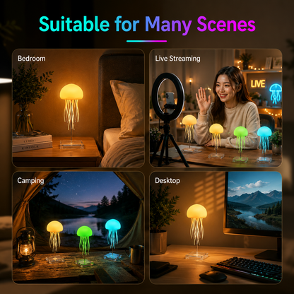 Jellyfish LED Night Light – Soft Glow Bedroom Decor