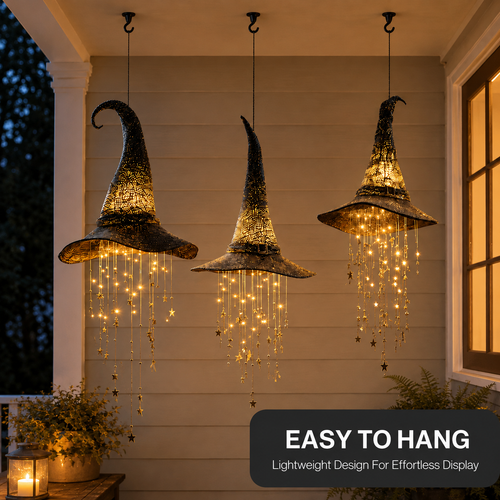 Lighted Witch Hat Hanging Chime🧙🏻‍♀️