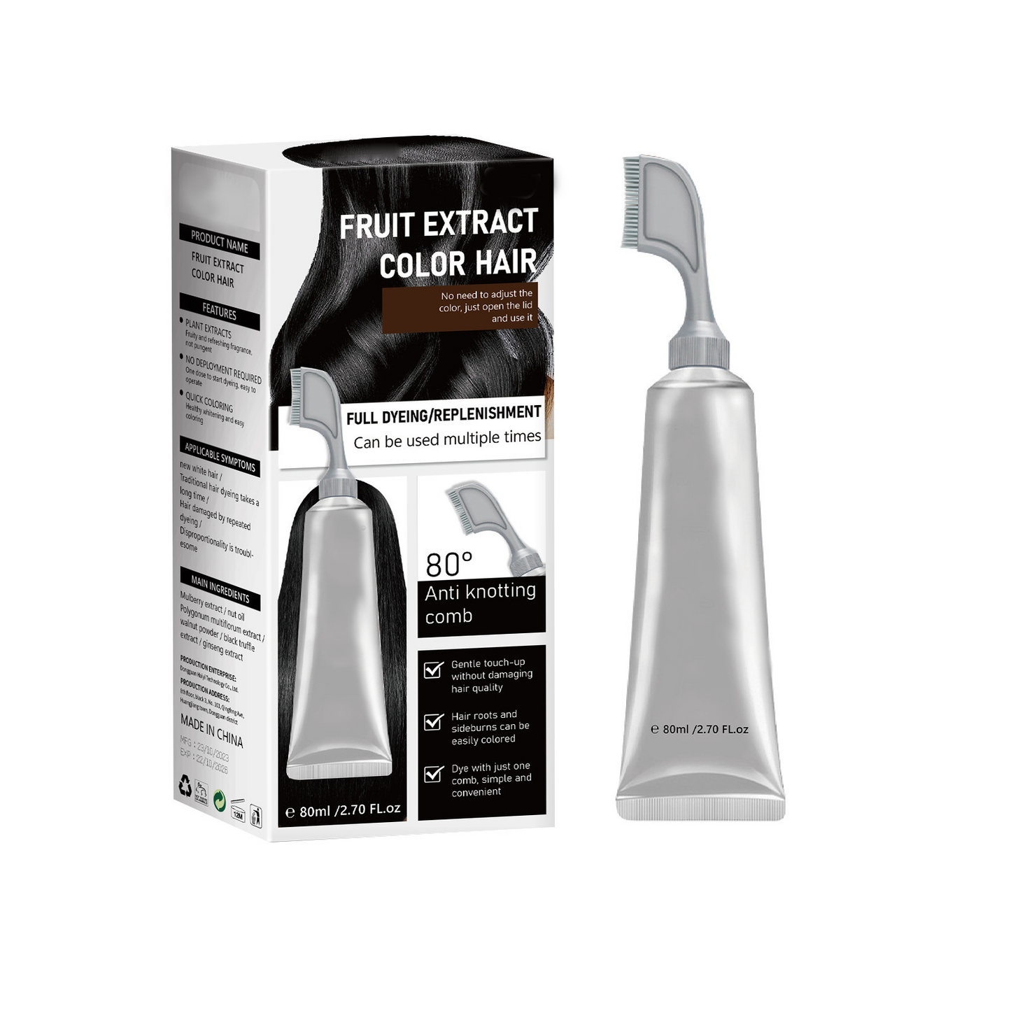 🔥Hot Sell TODAY | Instant Gray Coverage Hair Dye Comb for Men & Women