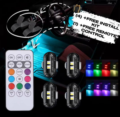 🔥Last Day 50% OFF| 🚗🌈RGB Car Ambient Lights🏍️🚨