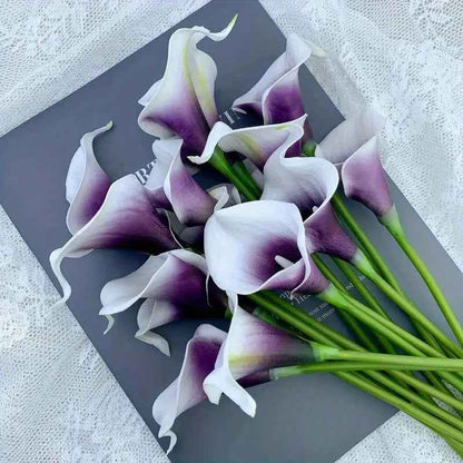 🤍 15PCS Artificial Calla Lily Flowers | Real Touch Elegant Decor