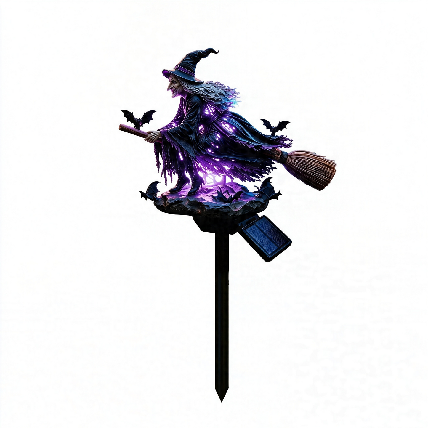 🧙‍♀️🌙 Witch Broom Garden Stake Light | Create a Haunted Halloween Atmosphere
