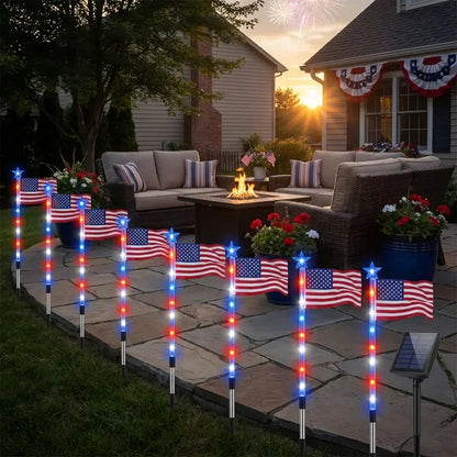 🔥Buy One Get One Free🗽US Independence Day Promotion- Solar Flag Light Set