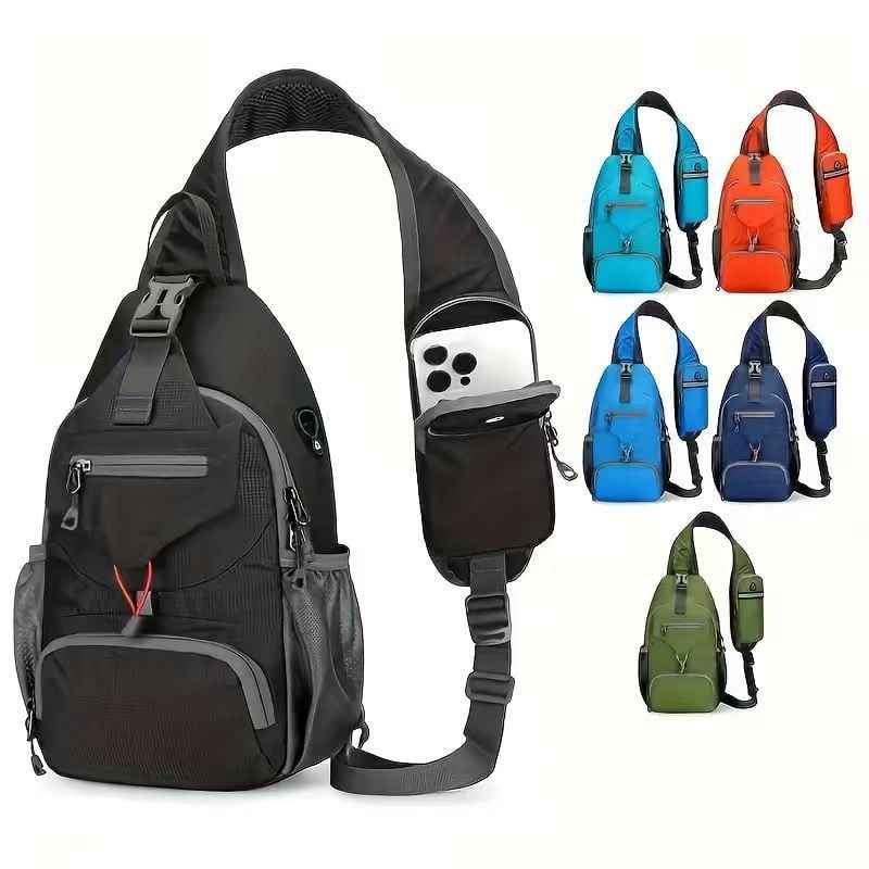 🌟 Packable Small Crossbody Sling Backpack with Side Pouch - ✨ Perfect for Hiking and Traveling