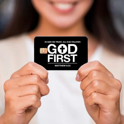 🔥 Buy 1 Get 1 FREE – Faith & Patriot Credit Card Sticker Set ✝️🇺🇸
