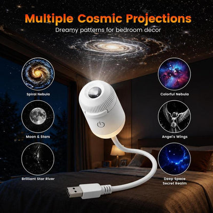 🌌 USB Star Projector Lamp ✨ Magical Galaxy Night Light