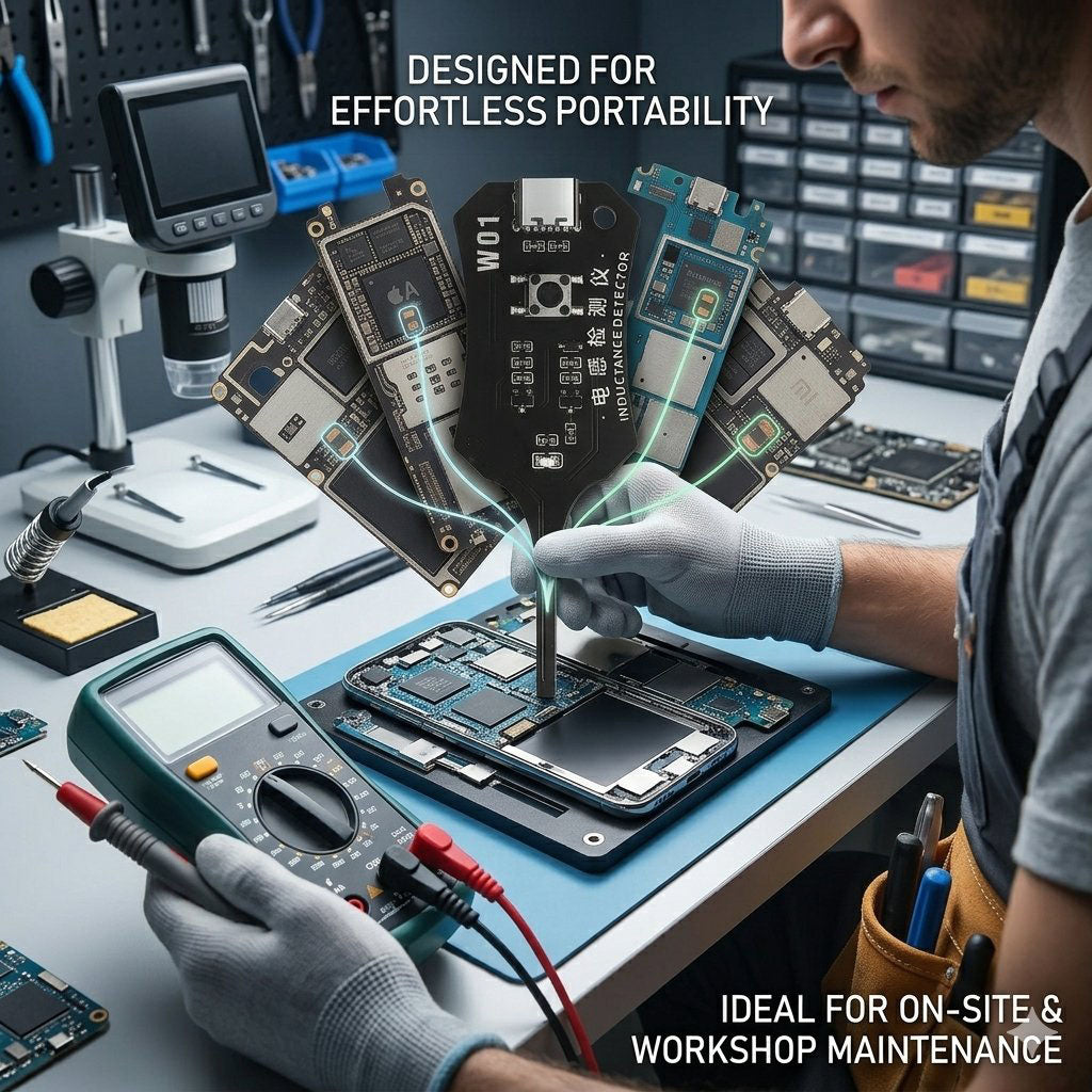Type-C Motherboard Inductance Tester – Portable Circuit Board Coil Detector for Quick Troubleshooting