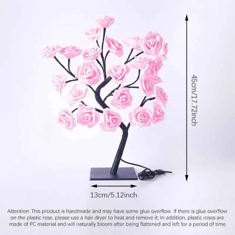 ✨ Rose Flower Tree Lamp | Romantic Bedroom Night Light