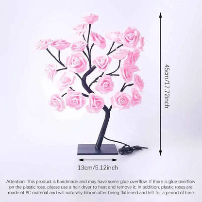 ✨ Rose Flower Tree Lamp | Romantic Bedroom Night Light