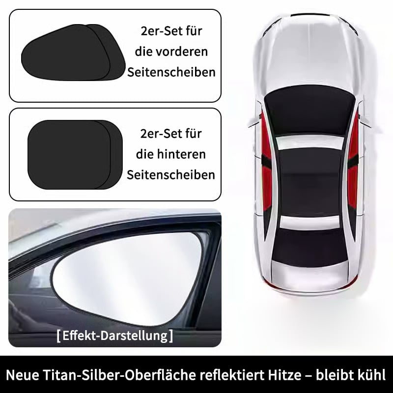 🚗Elektrostatische Sonnenschutzfolie für Autoseitenfenster – Sichtschutz, Hitzeschutz und Sonnenblende