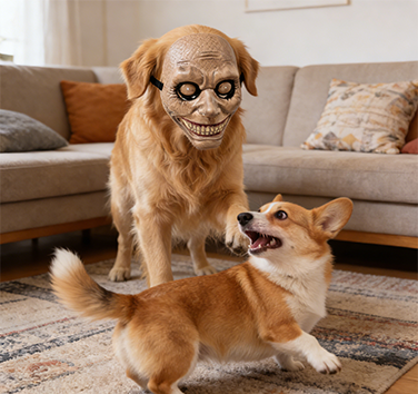 😱🐶🐱 Scary Pet Mask – Turn Your Pet Into a Prank Legend