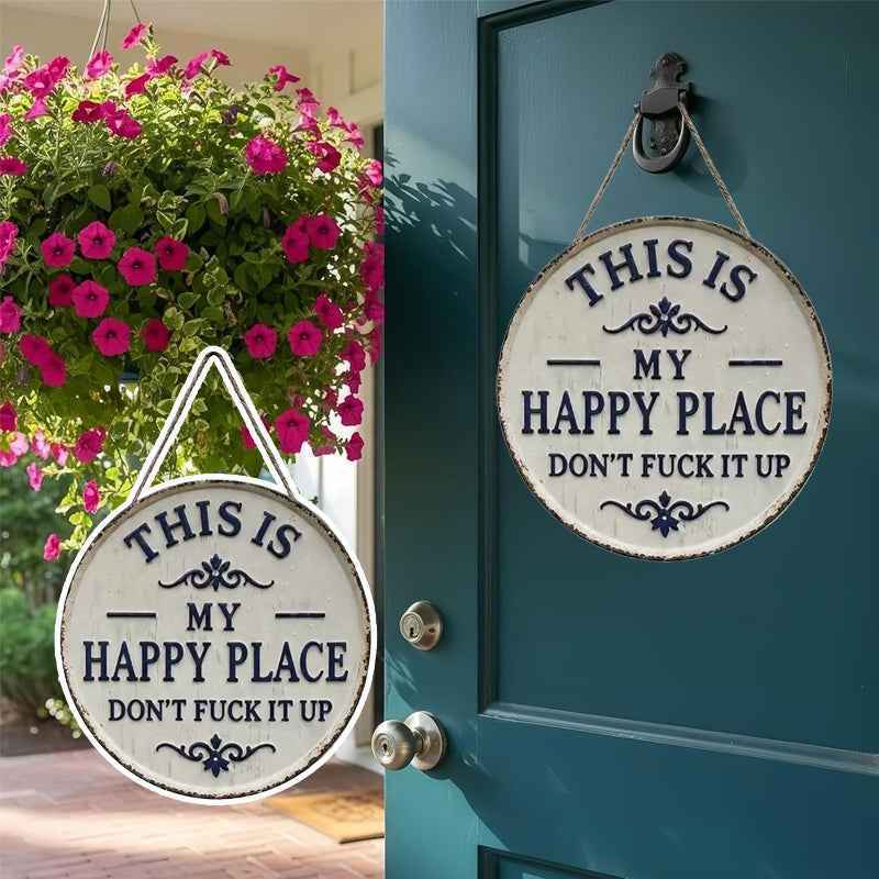 🏡 “This Is Our Happy Place” Hanging Sign