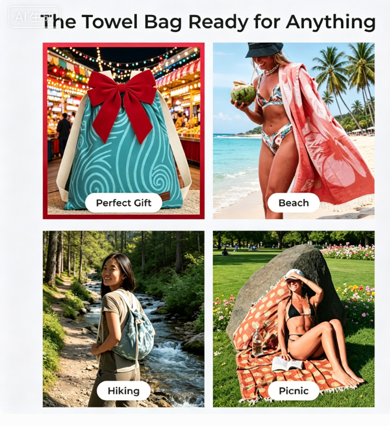 🔥Last Day 52% OFF🔥2-in-1 Convertible Towel & Backpack 🏖️