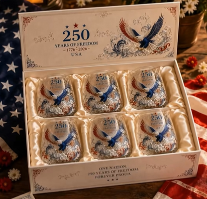 🦅USA 250th Anniversary Freedom Eagle Glass-Limited Collector Edition