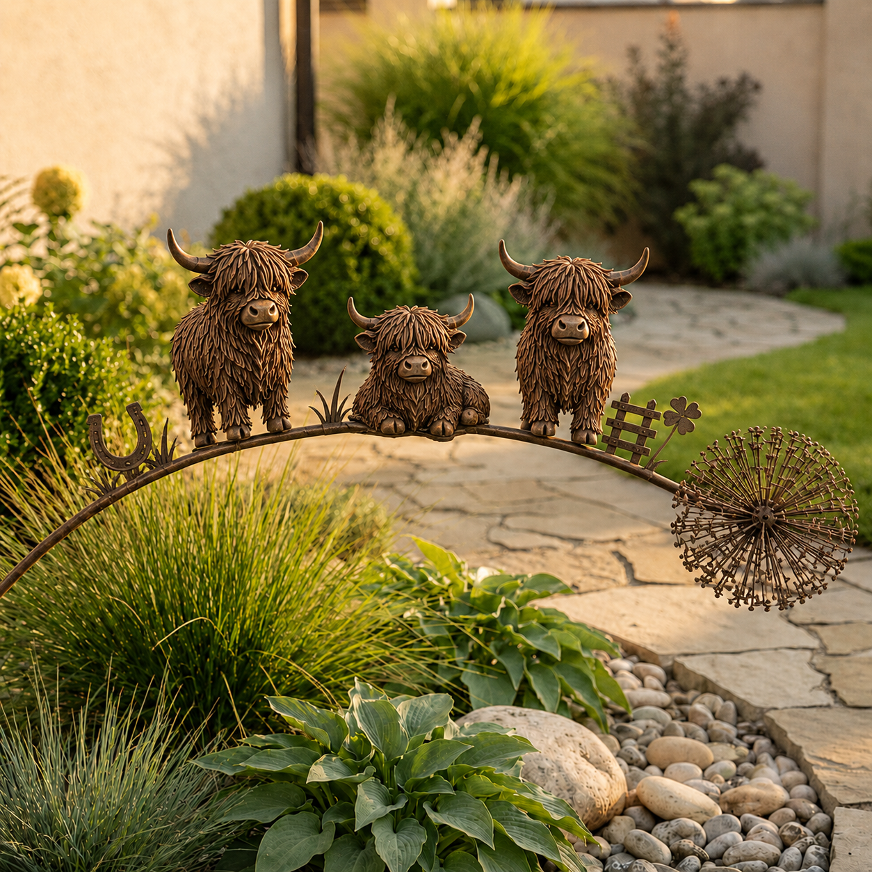 🔥LAST DAY 70% OFF🪴⚙️Handcrafted Metal Branch Garden Stake🍃🌬️ with Dandelion Wind Sculpture🌼🪶✨