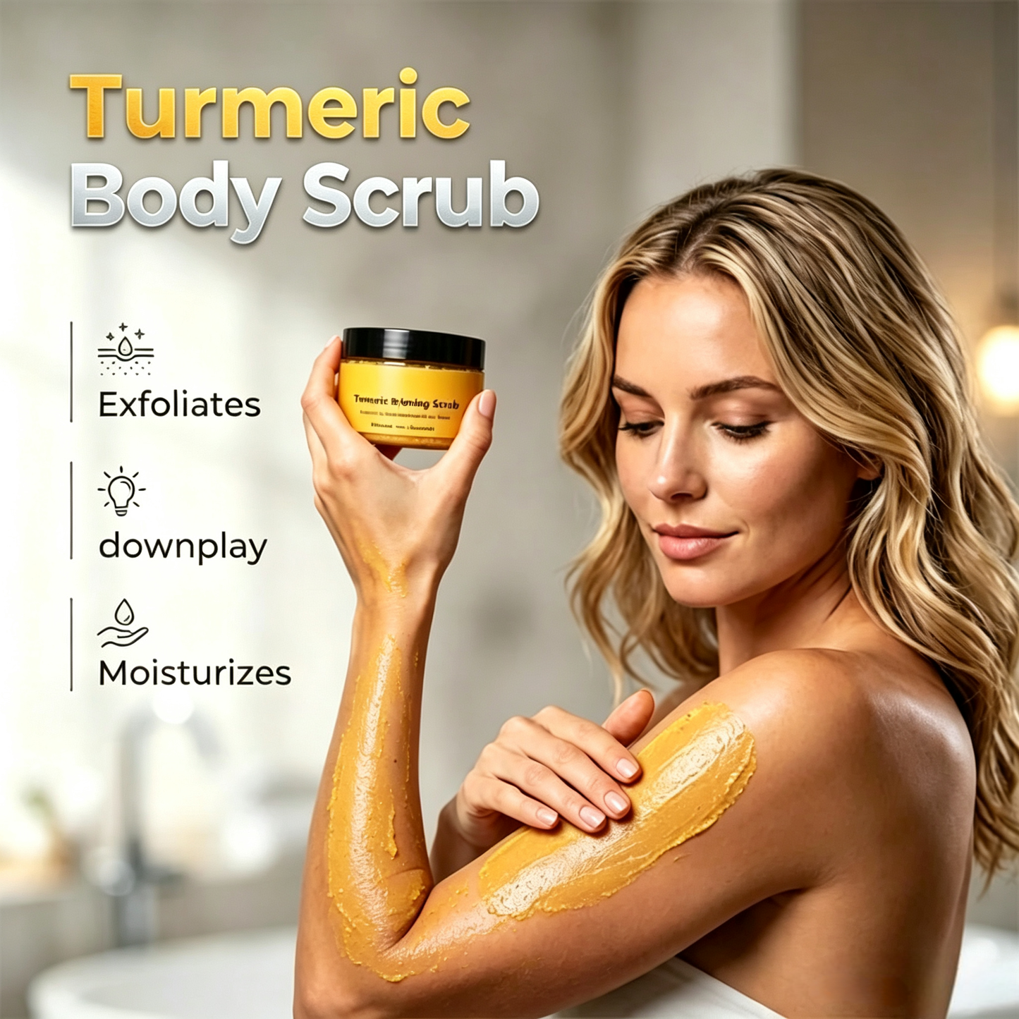 ✨ Turmeric Exfoliating Body Scrub – Reveal Smooth, Radiant Skin