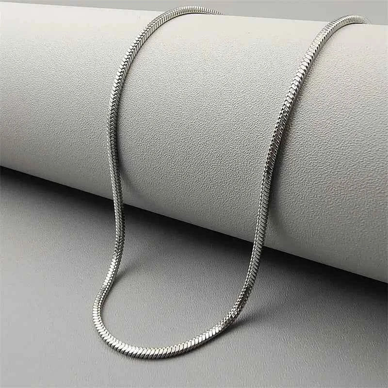 💎 Silver Snake Chain Necklace | Classic Style