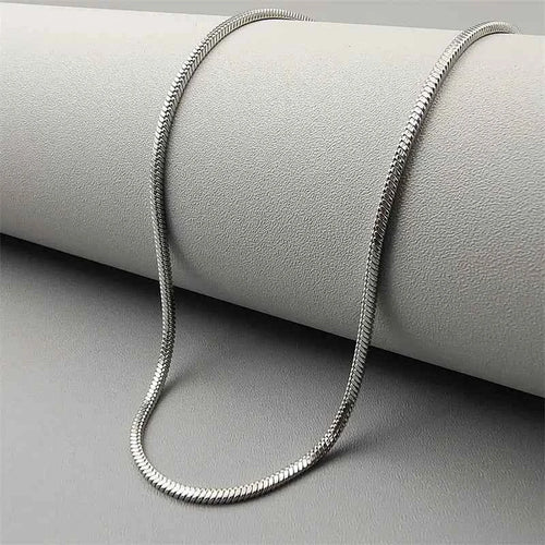 💎 Silver Snake Chain Necklace | Classic Style