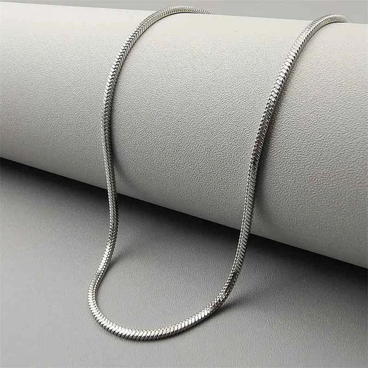 💎 Silver Snake Chain Necklace | Classic Style