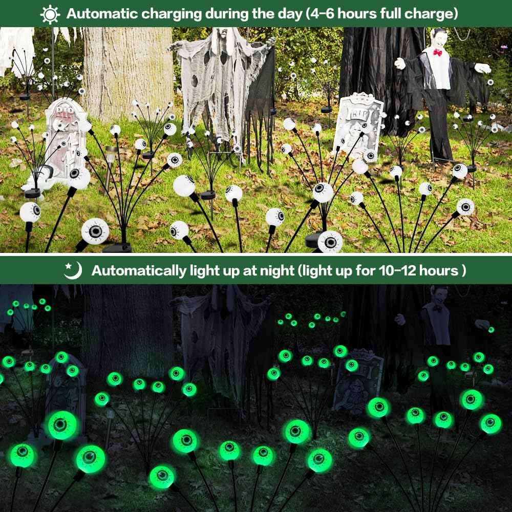👻Horror Night Sale 50% OFF - Solar Eyeball Swaying Firefly Lights