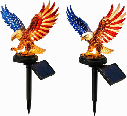 🦅 Personalized Solar Eagle Garden Light
