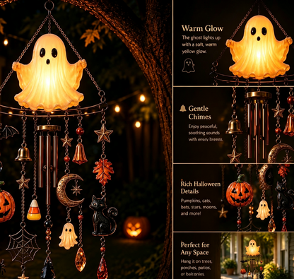 👻🔥Limited Time 50% OFF🔥 Haunted Glow Ghost Wind Chime