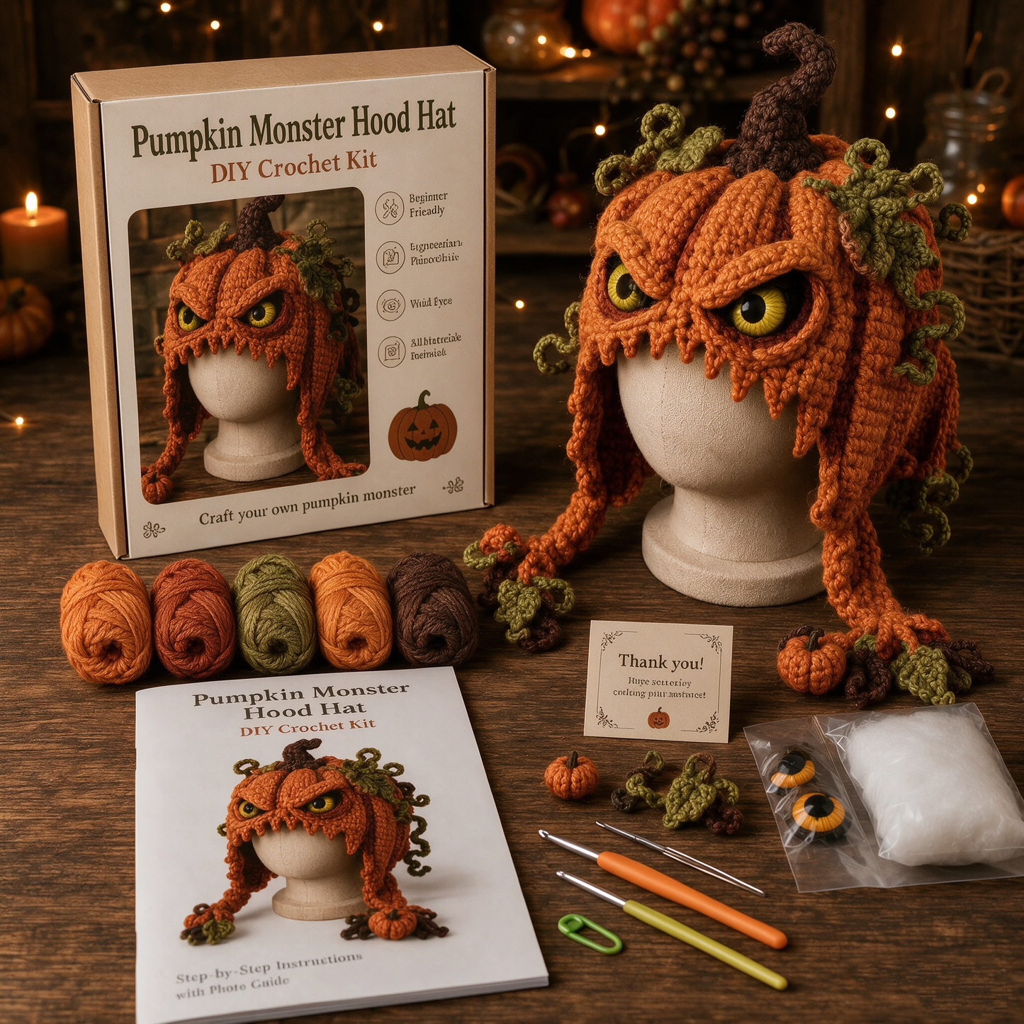 👻🔥 Today 49% OFF🔥 Halloween Monster Hood DIY Craft Kit | Create Your Own Spooky Halloween Masterpiece
