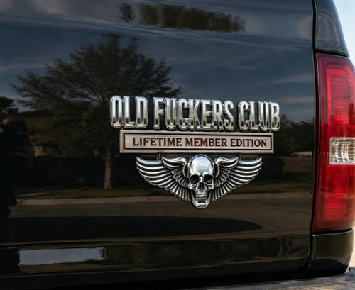 😎🔥 Limited Offer 49% OFF✨ Old Guys Club Vehicle Badge | Funny Car Accent & Gift for Car Lovers