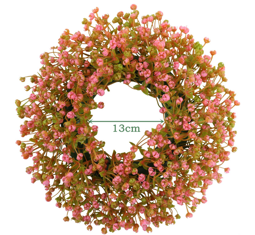 🌿 Artificial Floral Wreath 30cm | Spring Door Wall Decor