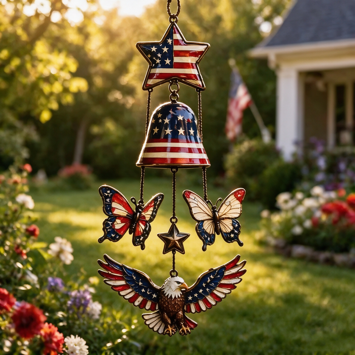 🎇🦅 Celebrate America 250🔥 Patriotic Commemorative Wind Chime | A Meaningful Gift for Proud Patriots