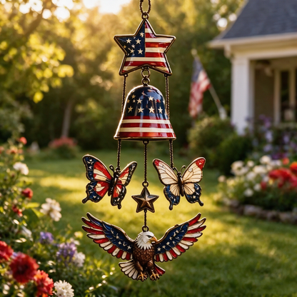 🎇🦅 Celebrate America 250🔥 Patriotic Commemorative Wind Chime | A Meaningful Gift for Proud Patriots