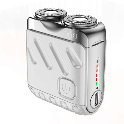 💥SAVE 50% 🪒 Portable Rotary Dual Ring Electric Shaver | Mini USB Rechargeable Pocket Travel Razor For Men