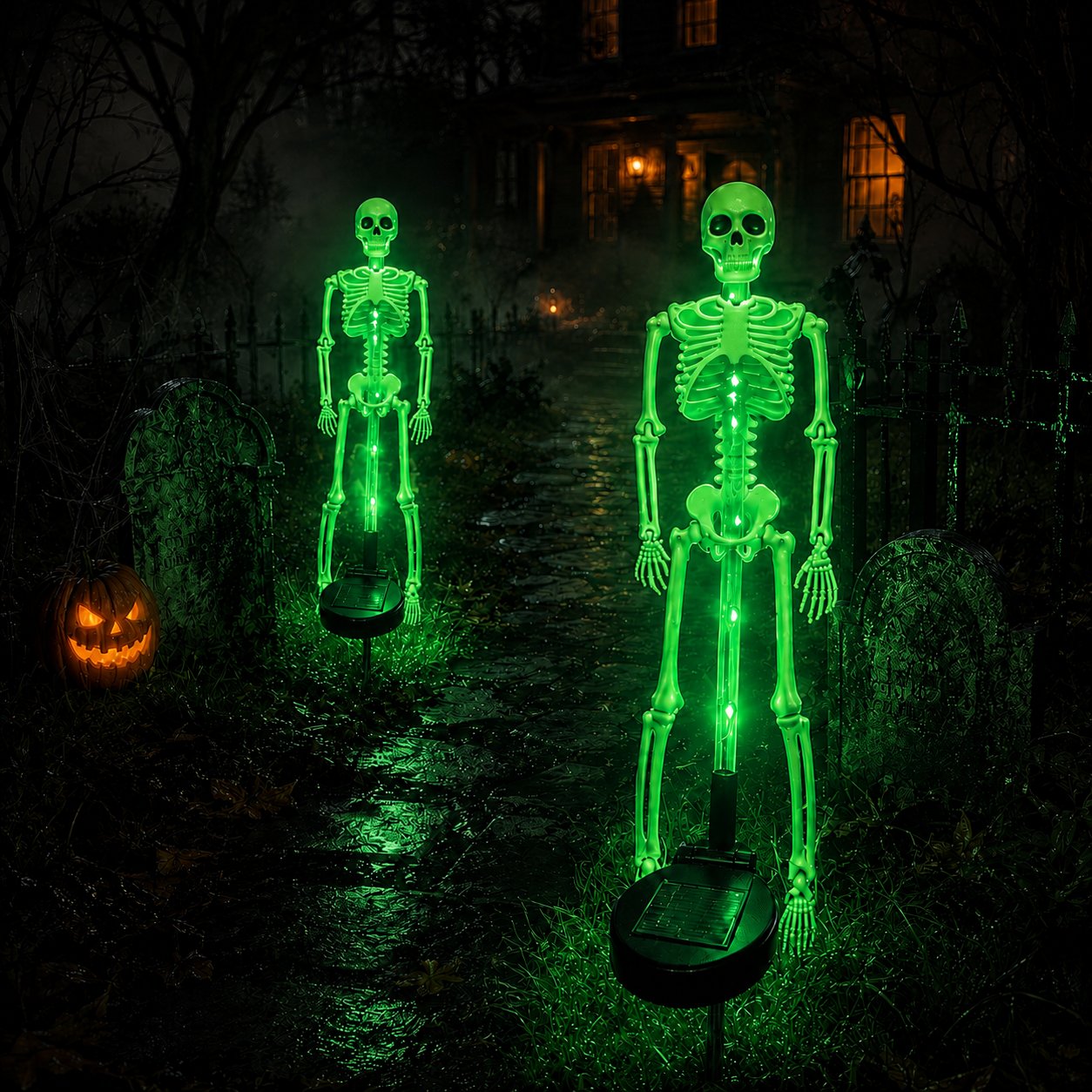 Turn Your Yard Into A Spooky Skull Path 💀🌙 Halloween Solar Garden Lights
