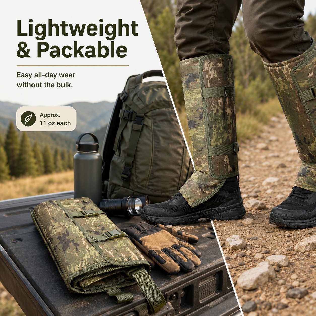 Professional Snake Guard Gaiters – Lightweight Leg Protection for Outdoor Use