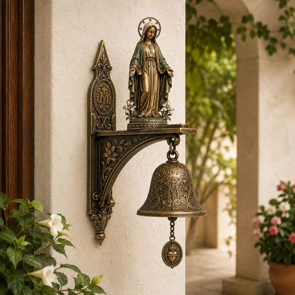 Our Lady of Grace Bronze Miraculous Medal Wall Bell✨ Invite Peace, Grace & Blessings into Your Home 🙏
