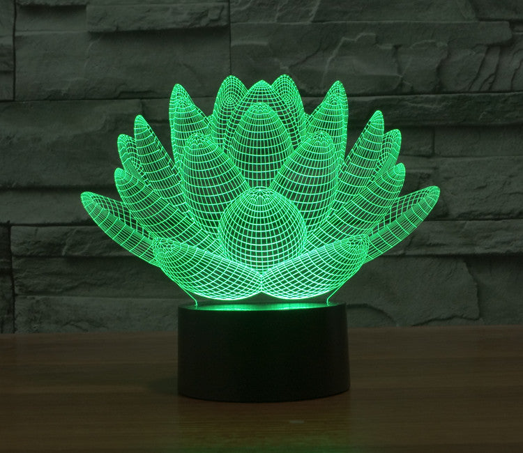 3D Lotus LED Night Light – A Soft Glow for Peaceful Nights