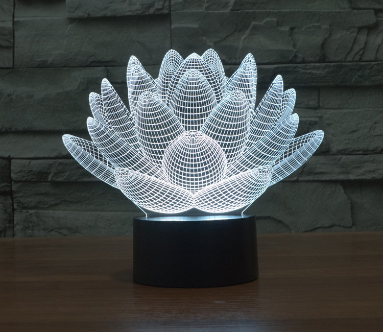 3D Lotus LED Night Light – A Soft Glow for Peaceful Nights