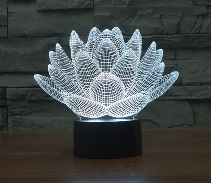 3D Lotus LED Night Light – A Soft Glow for Peaceful Nights