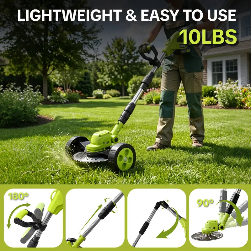 🌿⚡Trim, Edge & Clean Up Your Yard Faster ⚡ Cordless 3-in-1 Lawn Trimmer with Battery
