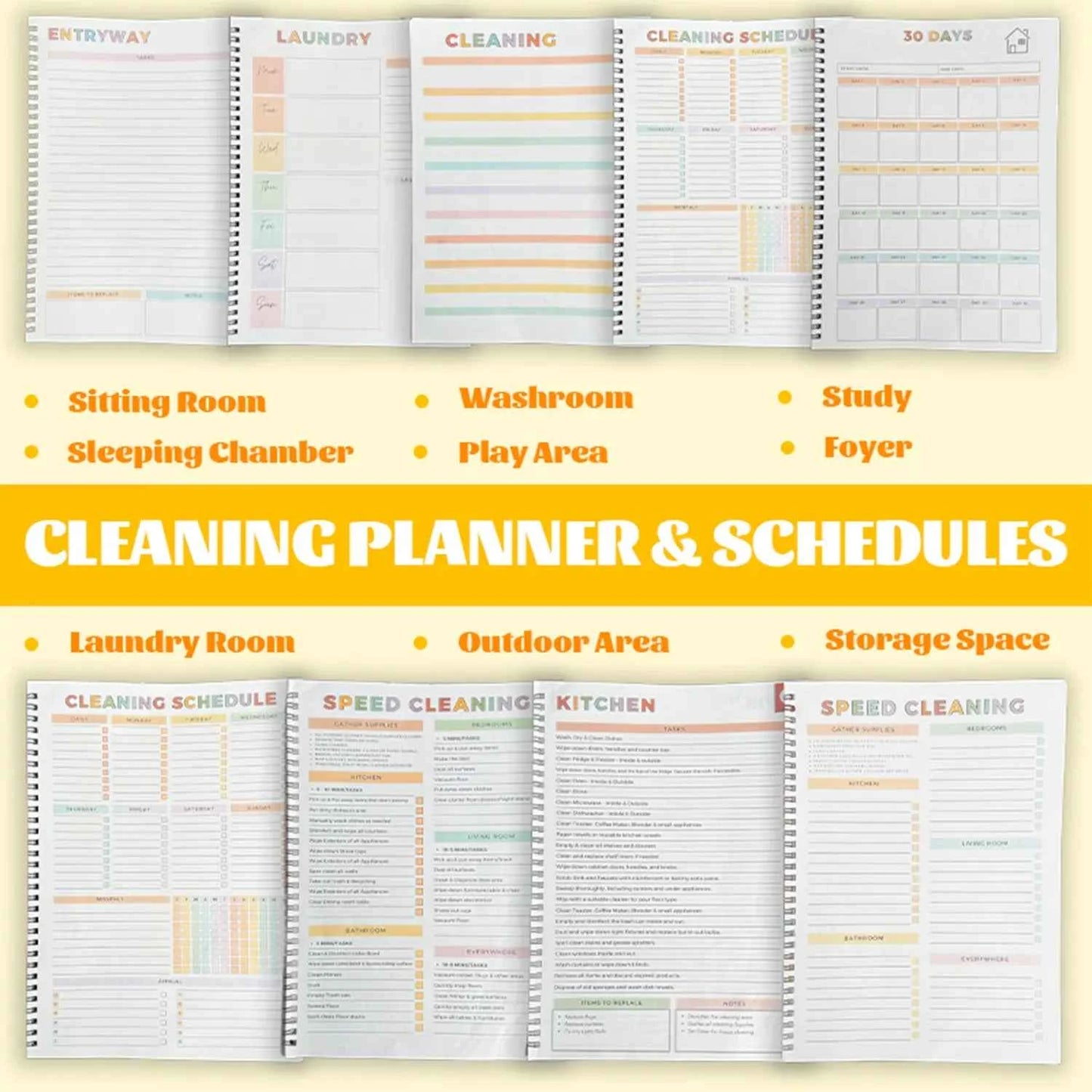 📒 A4 Daily Planner Notebook | Schedule & Focus Checklist