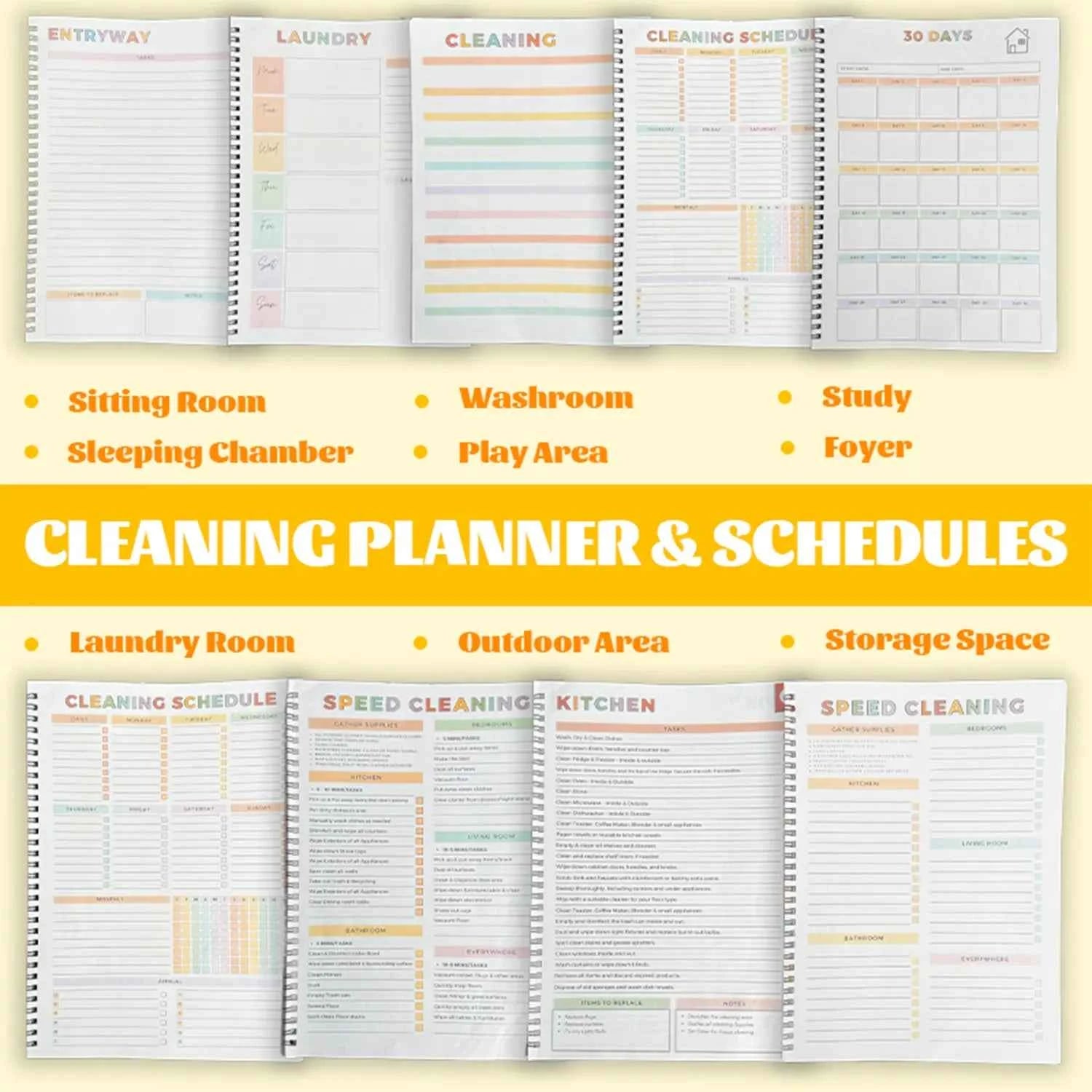 📒 A4 Daily Planner Notebook | Schedule & Focus Checklist