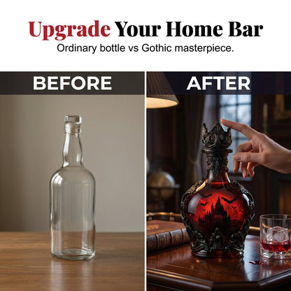 🔥Halloween Magic Potion-Style Whiskey Bottle – Gothic Vampire Elixir Decanter