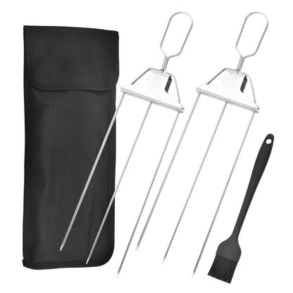 🔥 Reusable Grilling Skewers | BBQ Kabob Set with Storage Bag