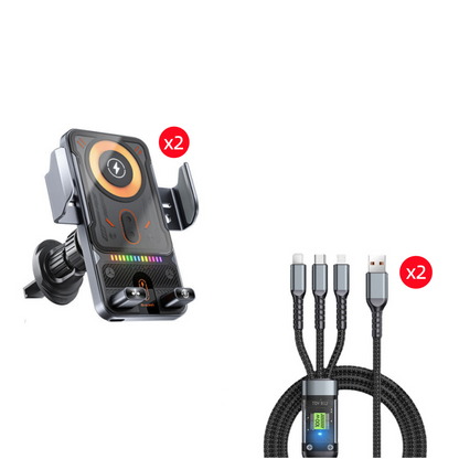 🔥2-in-1 Infrared Motorized Car Mount | 360° Rotation + Wireless Charging 🚗💨 Great Deal!
