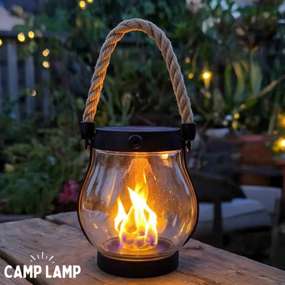 ✨ Retro Flame Atmosphere Lamp, Safe Flameless LED Light, Waterproof Decor Lamp, Thoughtful Father’s Day Gift for Dad