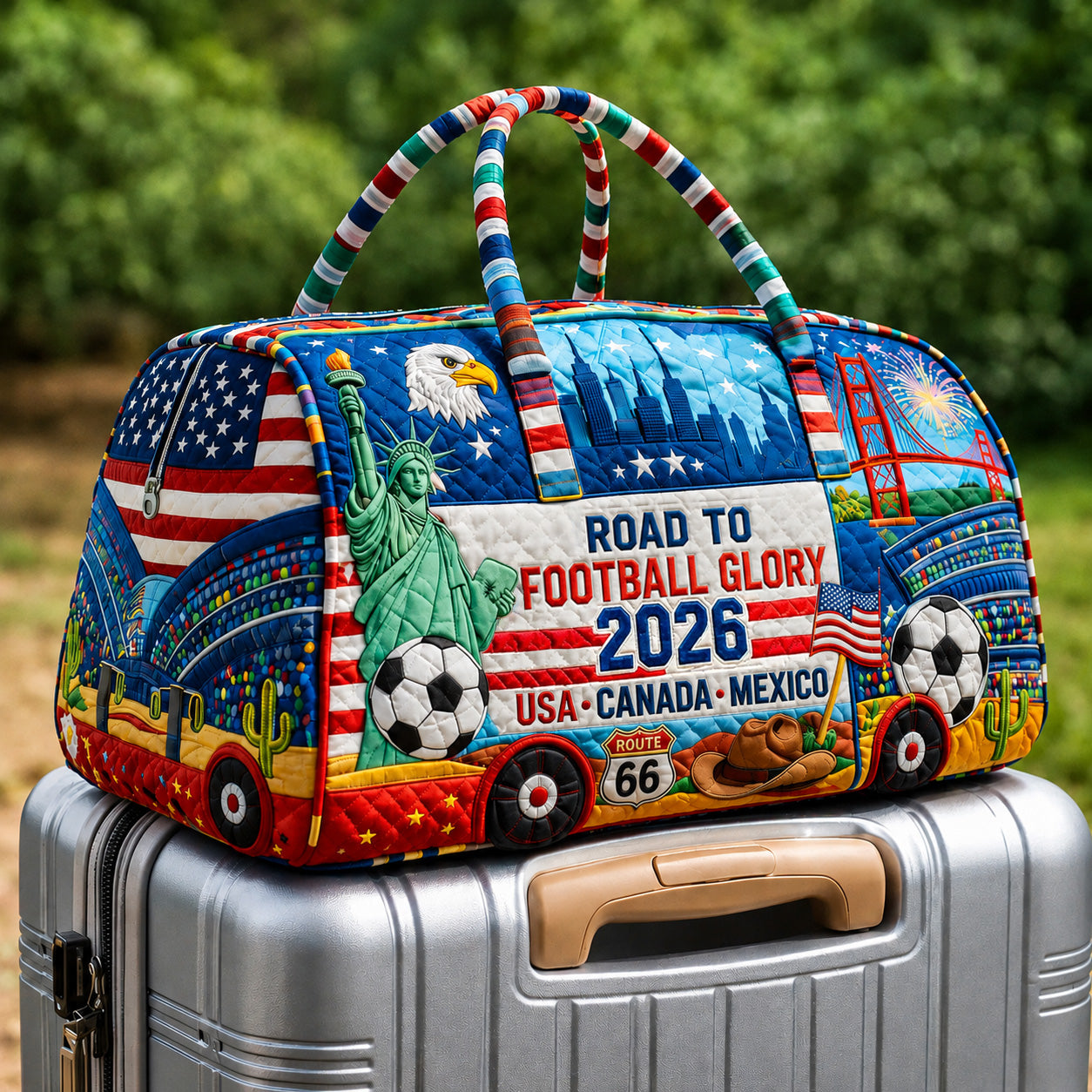 ?LAST DAY 50% OFF ??? American 250th Anniversary Quilted Travel Duffle Bag